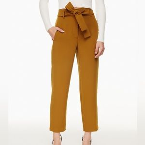 Aritzia Wilfred Tie-Front Pant Rich Chestnut Size 2 EUC
